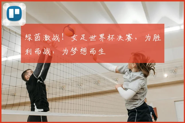 绿茵激战！女足世界杯决赛，为胜利而战，为梦想而生